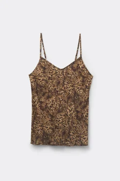 Always Glamorous Animal Print Viscose Satin Top