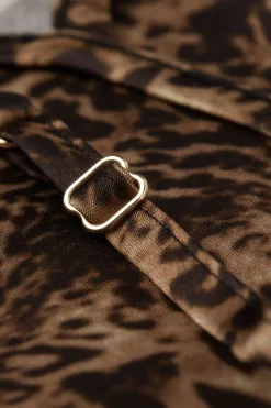 Always Glamorous Animal Print Viscose Satin Top