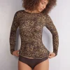 Always Glamorous Long-Sleeved Ultralight Modal Top with Cashmere