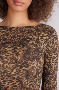 Always Glamorous Long-Sleeved Ultralight Modal Top with Cashmere
