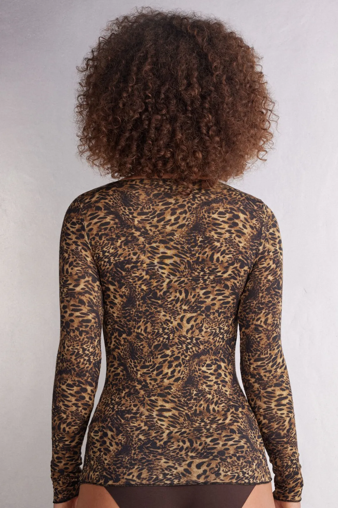 Always Glamorous Long-Sleeved Ultralight Modal Top with Cashmere