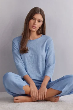 Boat-Neck Linen Top