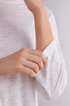 Boat-Neck Linen Top