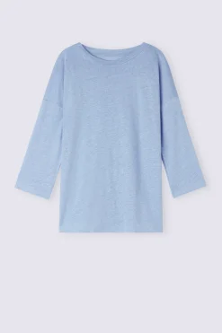 Boat-Neck Linen Top