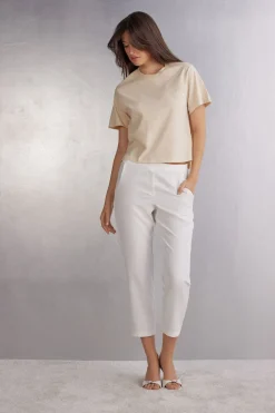 Boxy fit Short-Sleeved Cotton Top