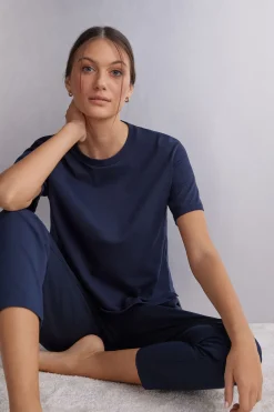 Boxy fit Short-Sleeved Cotton Top