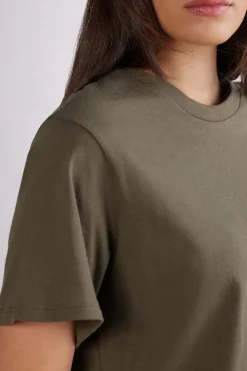 Boxy fit Short-Sleeved Cotton Top