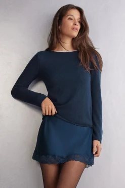 100% Cashmere Long-Sleeved Top