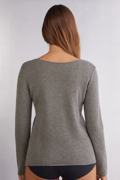 100% Cashmere Long-Sleeved Top