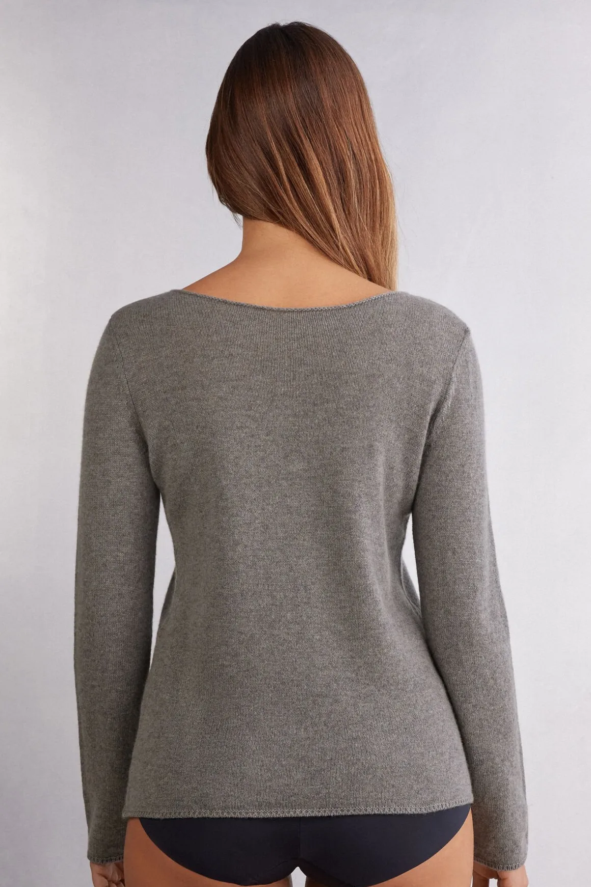 100% Cashmere Long-Sleeved Top
