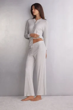 Chic Comfort Full-length Modal Palazzo Trousers