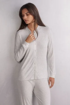 Chic Comfort Long-Sleeved Modal Pyjama Shirt
