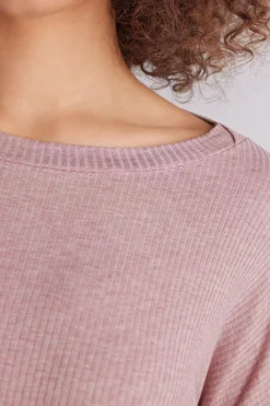 Chic Comfort Long-Sleeved Boat-Neck Modal Top