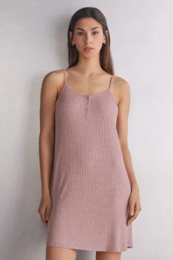 Chic Comfort Nightdress with Spaghetti Straps