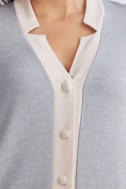 Cold Winter Night Modal with Wool Button-Down Nightdress