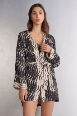 Cool Elegance Viscose Satin Kimono