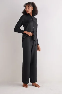 Drawstring Linen Canvas Trousers