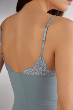 Embrace Simplicity Cotton and Lace Bodysuit