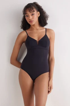 Fresh Bamboo Bodysuit with Slender Shoulder Strap