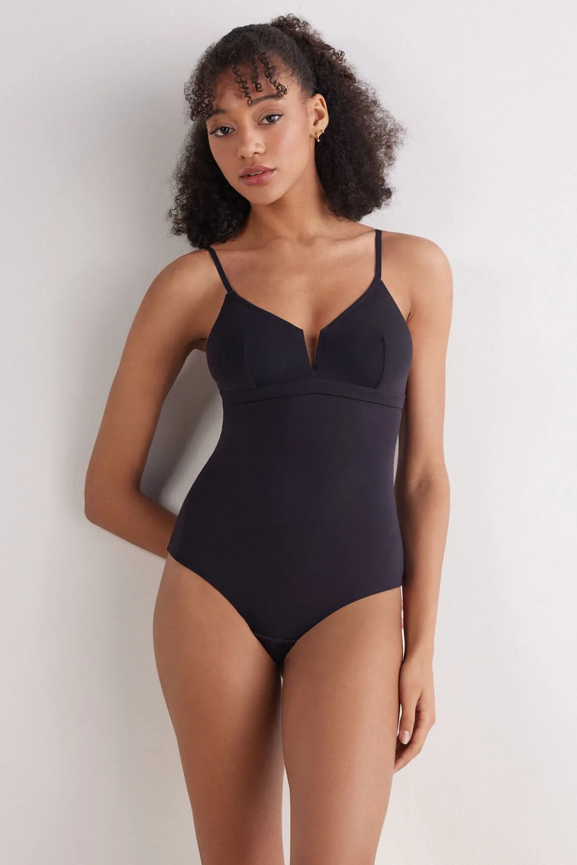 Fresh Bamboo Bodysuit with Slender Shoulder Strap