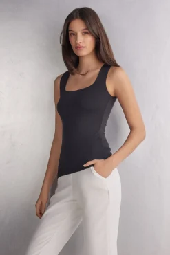 Fresh Bamboo Vest Top with Wide Straps