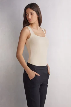Fresh Bamboo Vest Top with Wide Straps