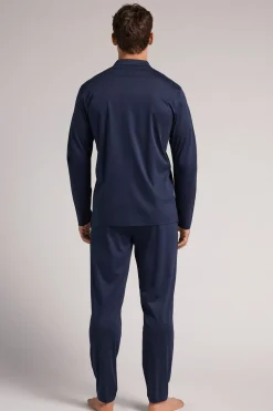 Full-Length Button-Up Cotton Pyjamas