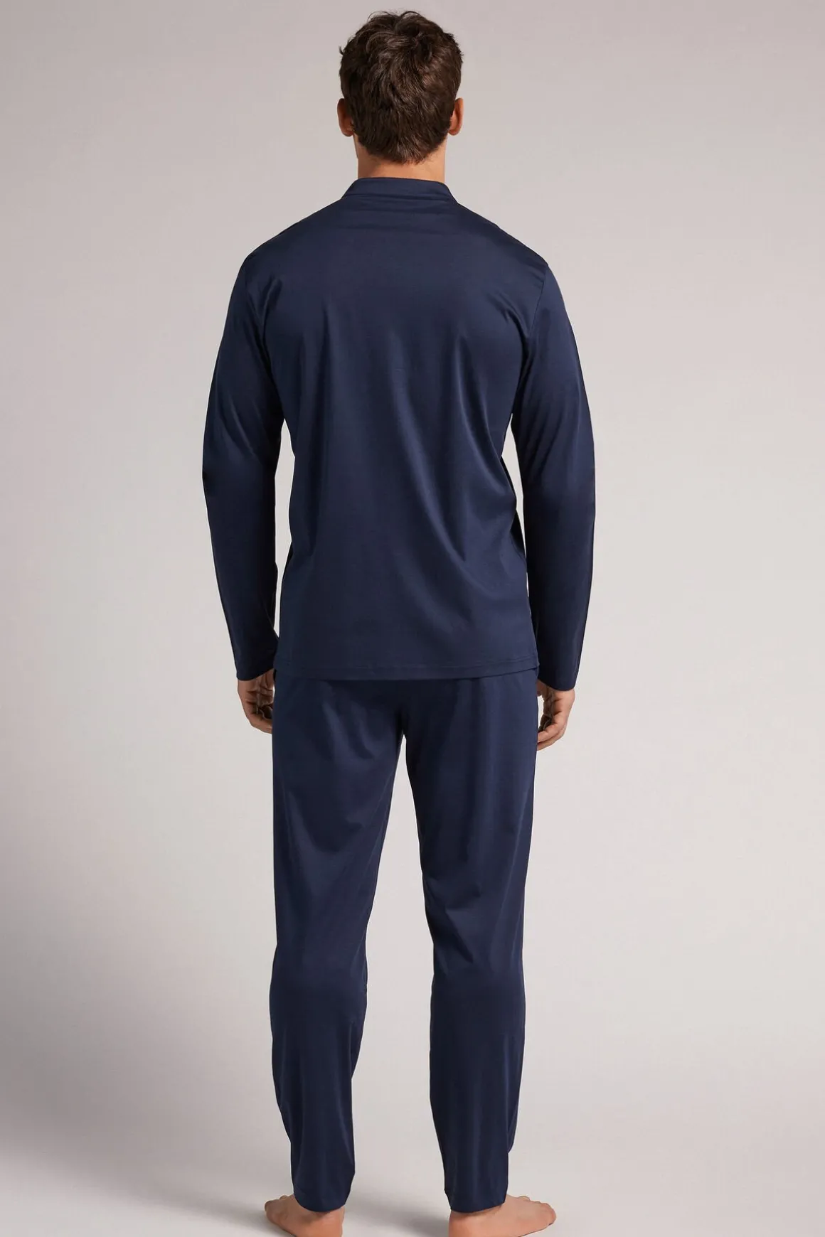 Full-Length Button-Up Cotton Pyjamas