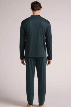Full-Length Button-Up Cotton Pyjamas