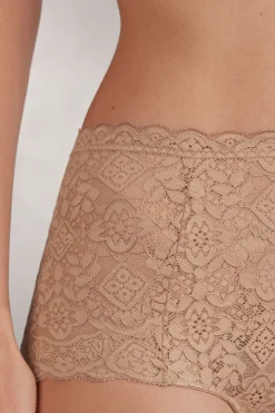 High-Rise Lace French Knickers