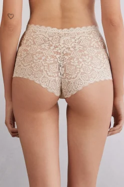 High-Rise Lace French Knickers