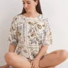 Italian Riviera Fresh Bamboo Short-Sleeved Top
