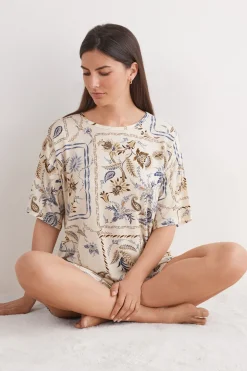 Italian Riviera Fresh Bamboo Short-Sleeved Top