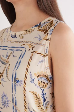 Italian Riviera Fresh Bamboo Vest Top with Wide Straps