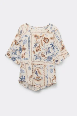 Italian Riviera Fresh Bamboo Short-Sleeved Top