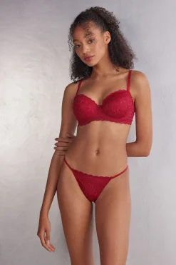 Lace Thong with Side Straps