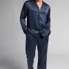Long Silk Pyjamas With Piping