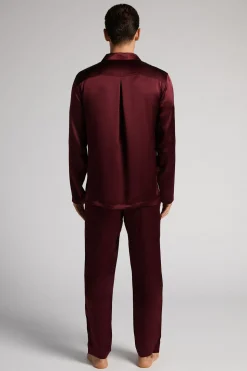 Long Silk Pyjamas With Piping