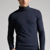 Long-sleeve High-Neck Modal-Cashmere Top