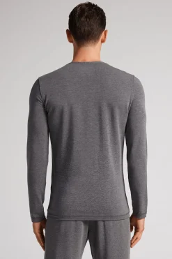 Long-Sleeve Modal-Cashmere Top
