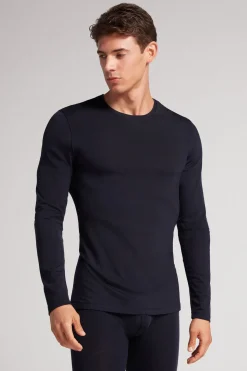 Long-sleeve Round-Neck Merino-Wool Top