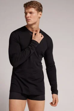 Long-sleeve Round-Neck Merino-Wool Top