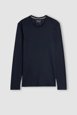 Long-sleeve Round-Neck Merino-Wool Top