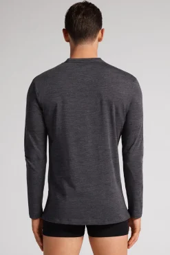 Long-sleeve Round-Neck Merino-Wool Top