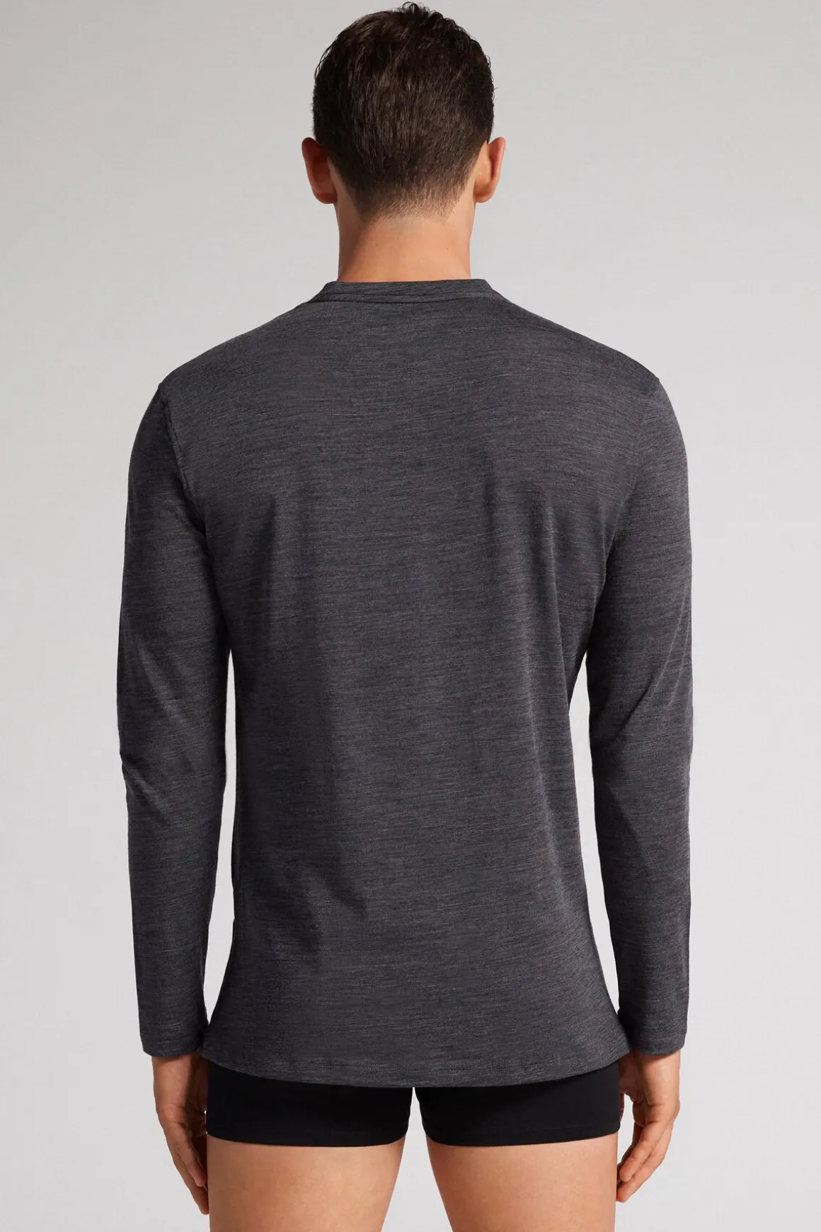 Long-sleeve Round-Neck Merino-Wool Top