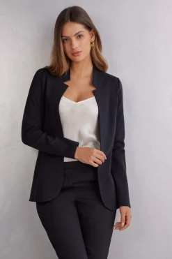 Long-Sleeved Cotton Interlock Cardigan