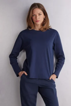 Long-Sleeved Cotton Top