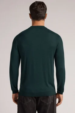 Long-Sleeved Jersey Polo Shirt
