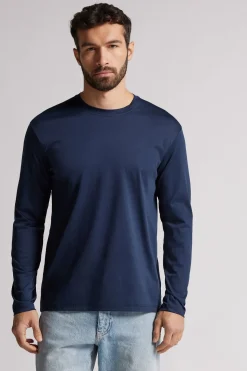 Long-Sleeved Mercerised Premium Cotton Top