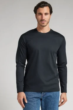 Long-Sleeved Mercerised Premium Cotton Top